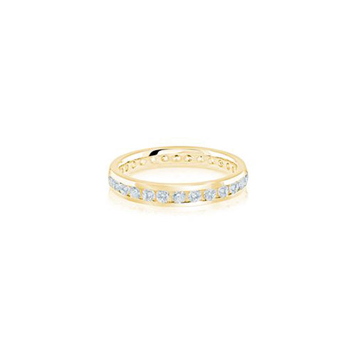 Channel Diamond Eternity Band 0.98CTW Solid Gold Yellow