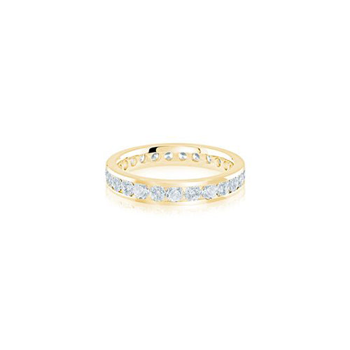 Channel Diamond Eternity Band 1.50CTW Solid Gold Yellow