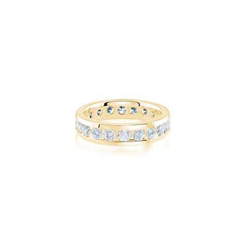 Channel Diamond Eternity Band 2.00CTW Solid Gold Yellow