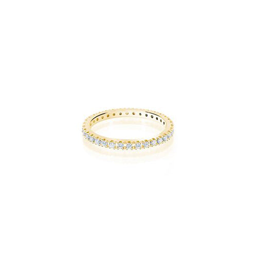 4-Prong Diamond Eternity Band 0.34CTW Solid Gold Yellow