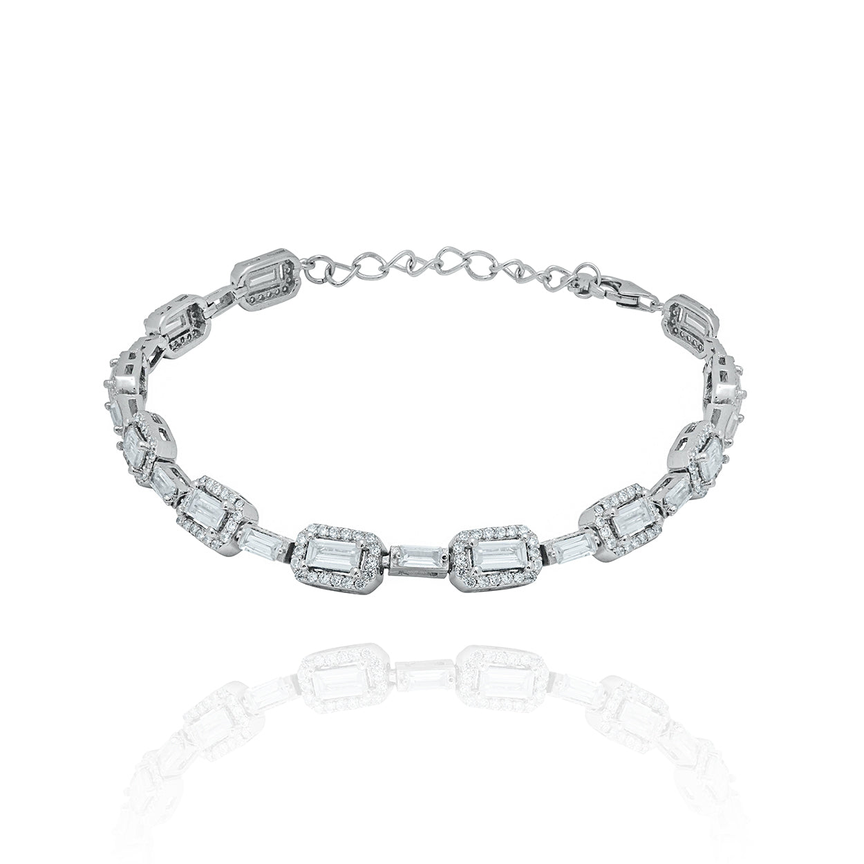 Sterling Silver Baguette Bracelet