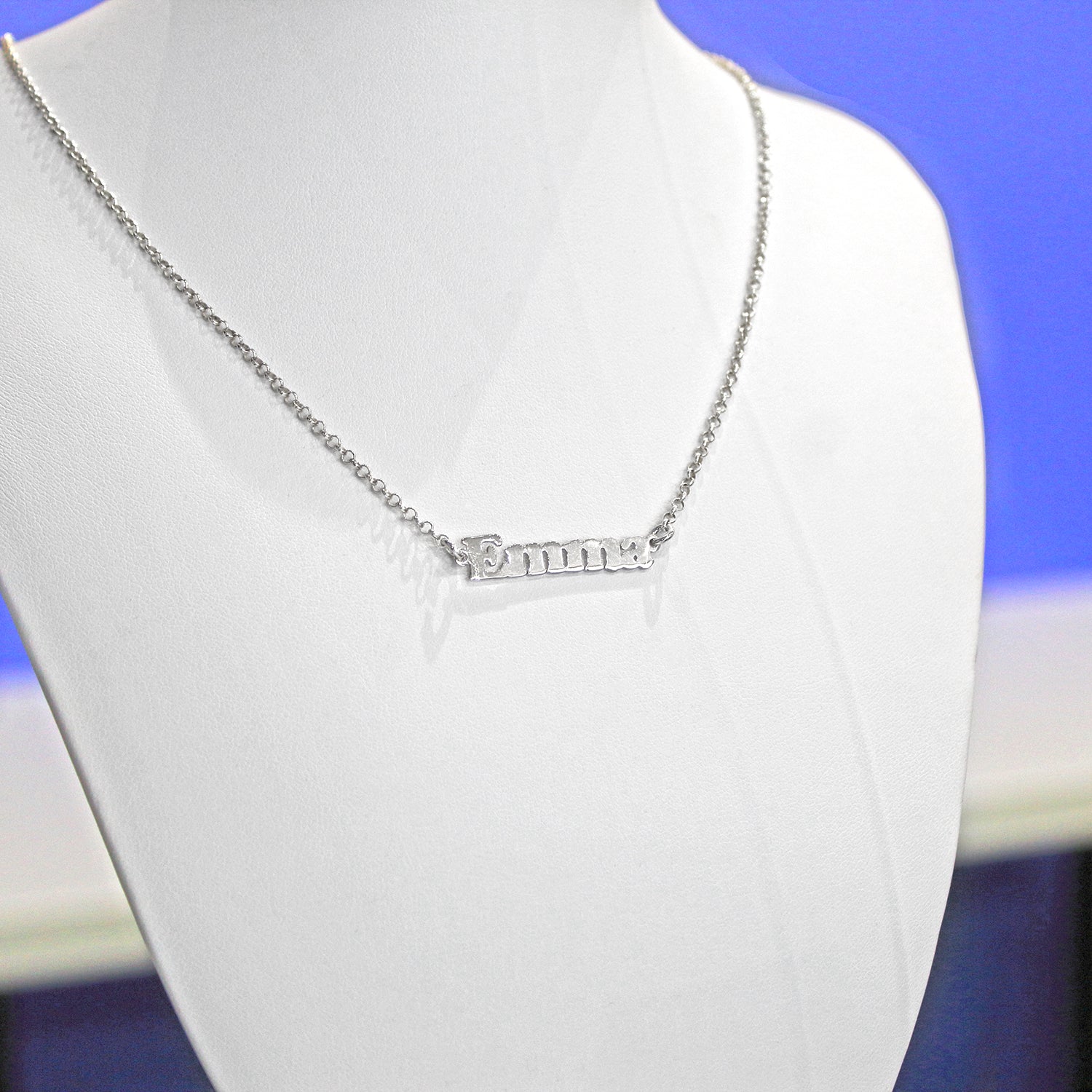 Sterling Silver Emma Standard Build Your Name Necklace