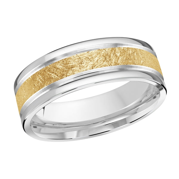 STYLE-001 - 4mm Solid Gold White Yellow Scratch Finish