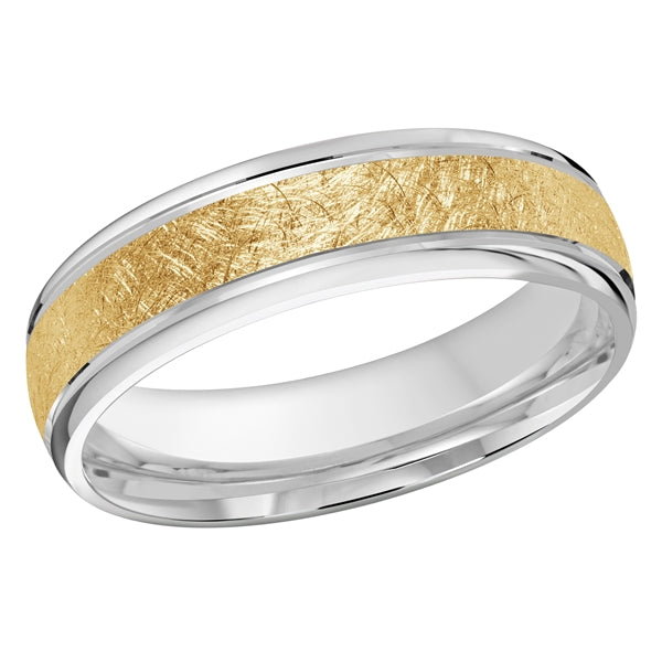 STYLE-002 - 6mm Solid Gold White Yellow Special Finish Scratch