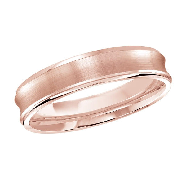 Style 014 Malo Wedding Band Solid Gold Rose