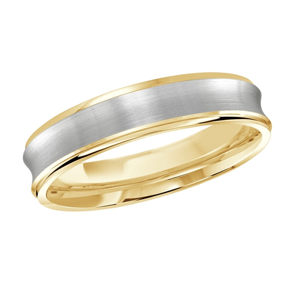 Style 014 Malo Wedding Band Solid Gold Yellow White