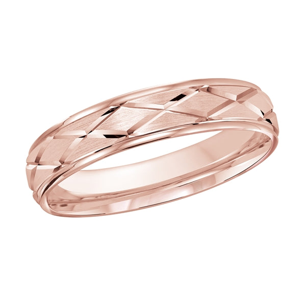 Style 20 Malo Wedding Band Solid Gold Rose
