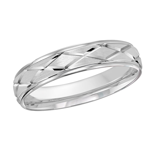 Style 20 Malo Wedding Band Solid Gold White