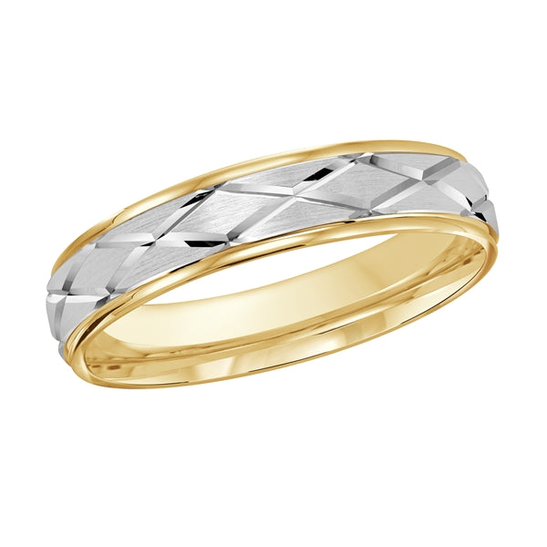 Style 20 Malo Wedding Band Solid Gold Yellow White