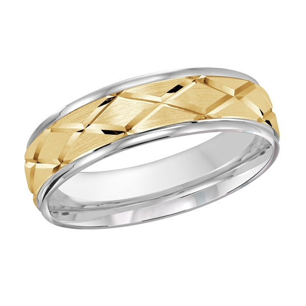 Style 21 Malo Wedding Band Solid Gold White Yellow