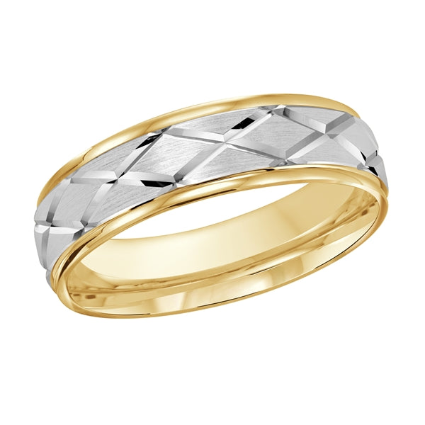 Style 21 Malo Wedding Band Solid Gold Yellow White