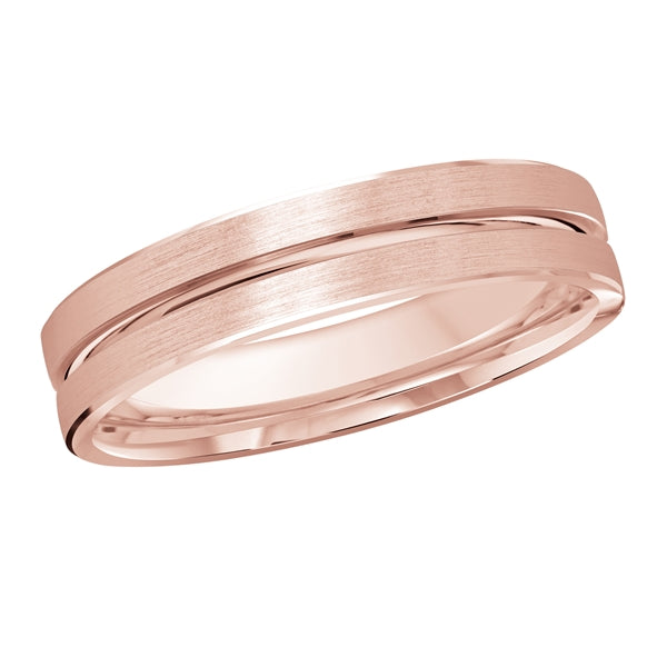 Style 018 Malo Wedding Band Solid Gold Rose