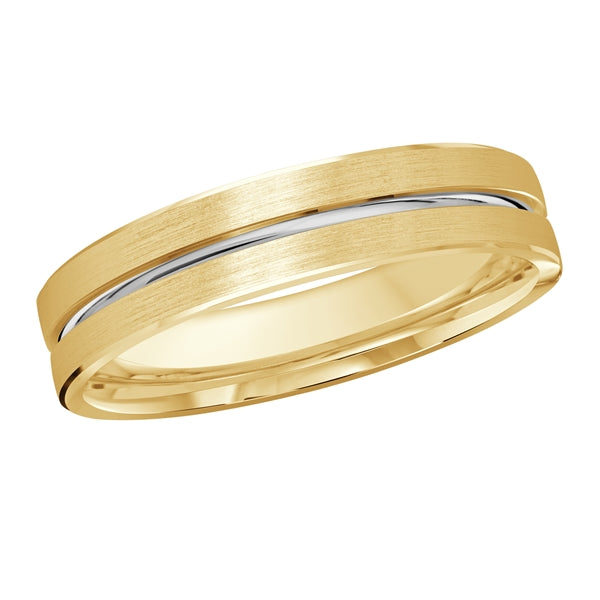 Style 018 Malo Wedding Band Solid Gold Yellow White