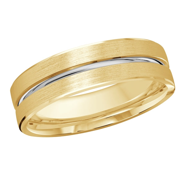 Style 019 Malo Wedding Band Solid Gold Yellow White