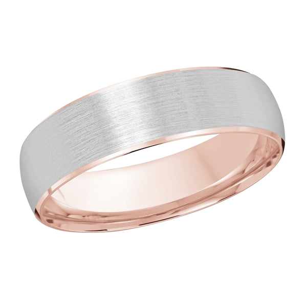 Style 23 Malo Wedding Bands Solid Gold White Rose