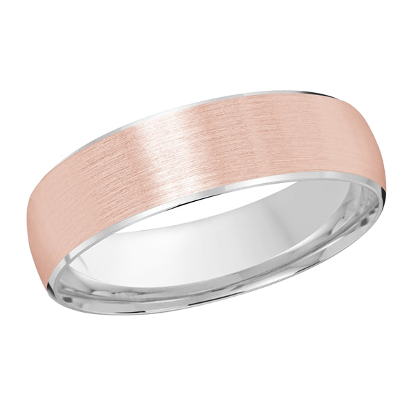 Style 23 Malo Wedding Bands Solid Gold Rose White