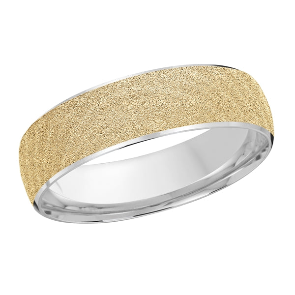 Style 23 Malo Wedding Bands Solid Gold Yellow White Roll Finish