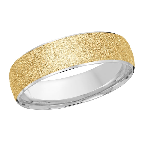 Style 23 Malo Wedding Bands Solid Gold Yellow White Flap FInish