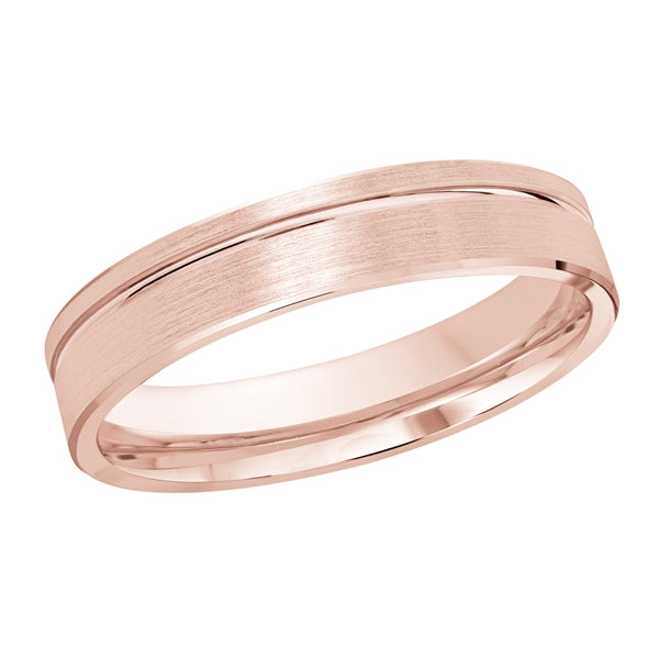 Style 35 Malo Wedding Band 4mm Wide Solid Gold Rose