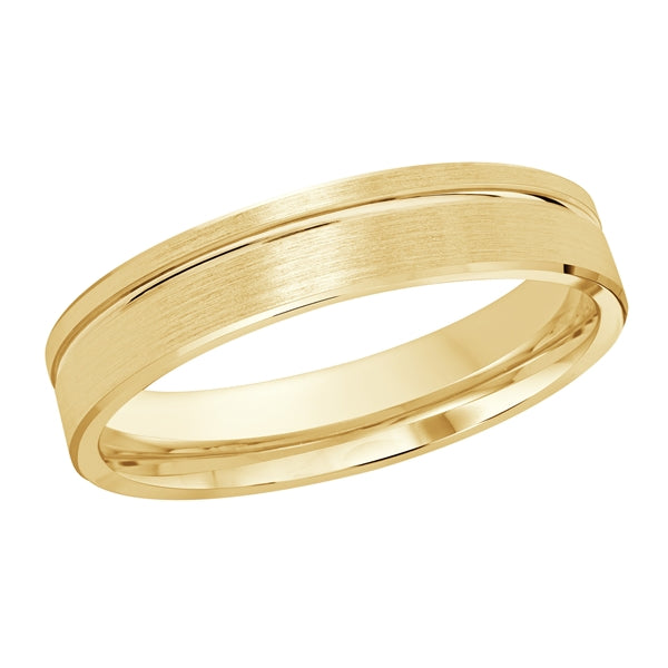 Style 35 Malo Wedding Band 4mm Wide Solid Gold Yellow