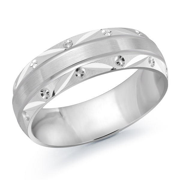 Style 24  Malo Wedding Band Solid White Gold 4mm