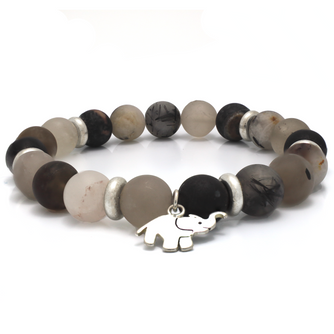 Wellness Bracelet with Silver Elephant Charm