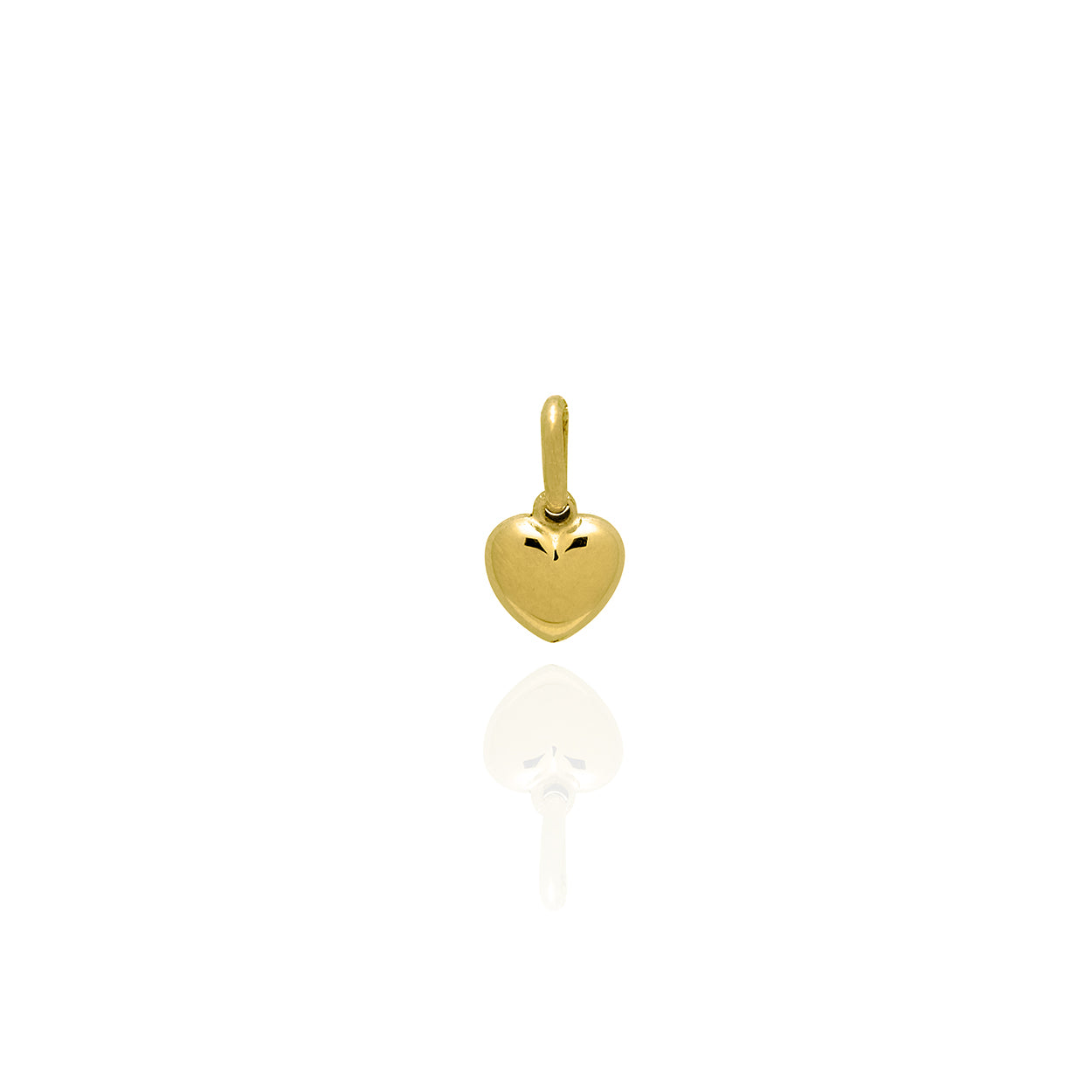Solid Yellow Gold Gold Heart Pendant Medium