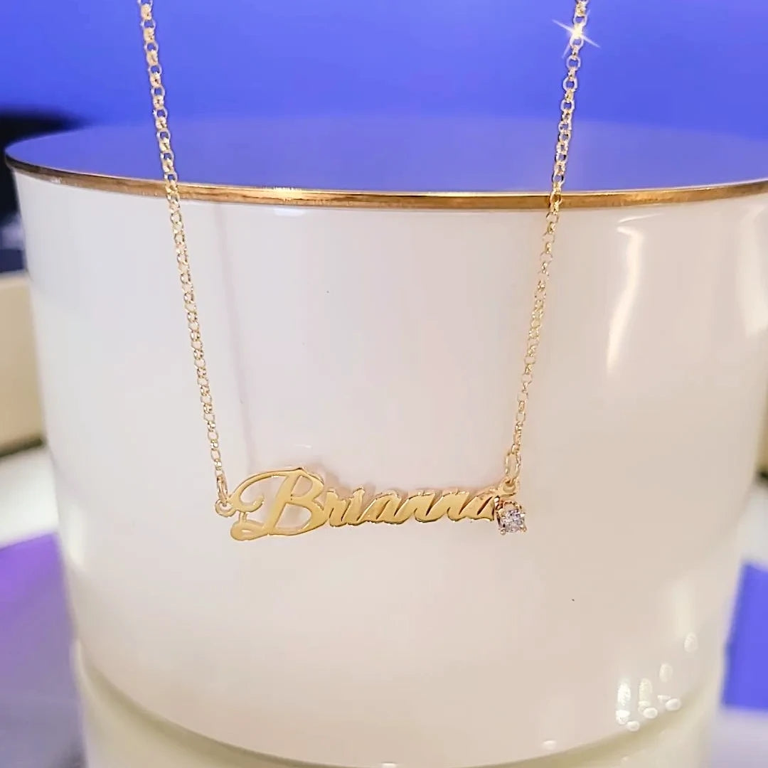 Build Your Name Necklace - Solid Gold