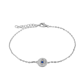 Evil Eye Sterling Silver Bracelet