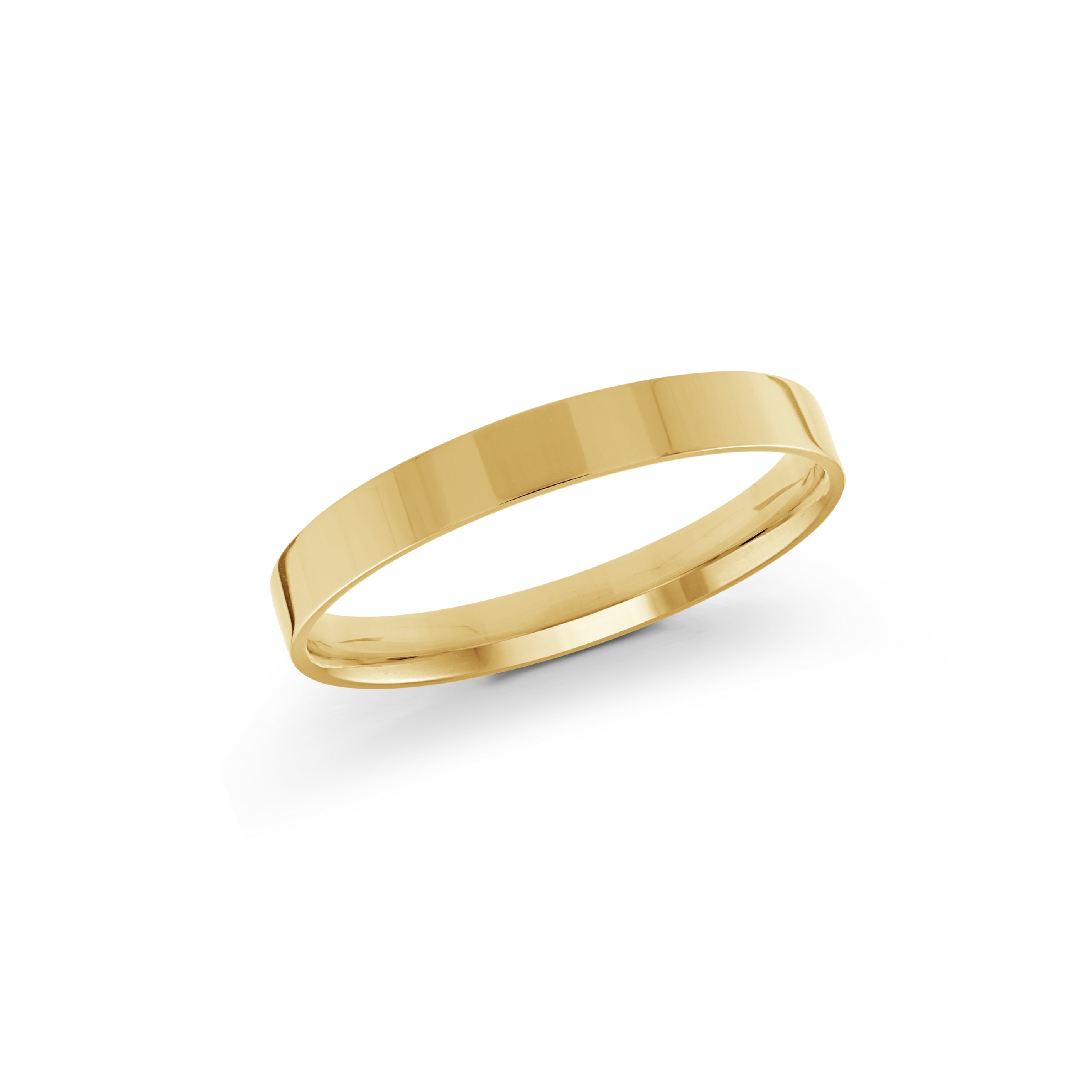 High-Polished Flat 2mm Wedding Band Gold Yellow