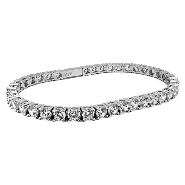 4mm Sterling Silver Tennis Bracelet set with Cubic Zirconia