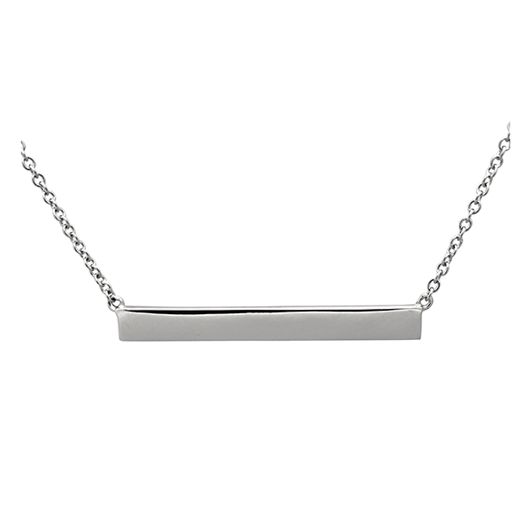 Sterling Silver Bar Necklace Small