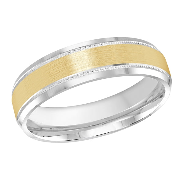 STYLE-008 - 6mm Solid Gold White Yellow Special Finish Satin