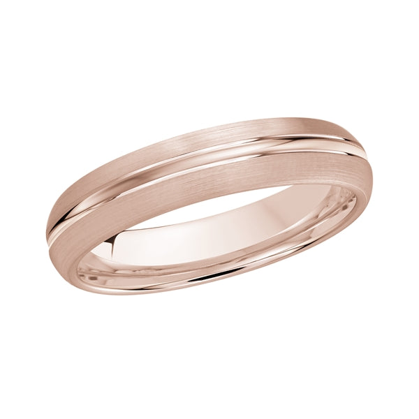 Style 013 Malo Wedding Band Solid Gold Rose