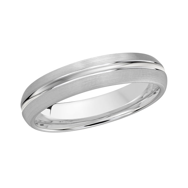 Style 013 Malo Wedding Band Solid Gold White 