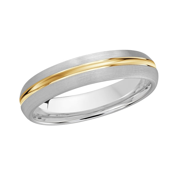 Style 013 Malo Wedding Band Solid Gold White Yellow