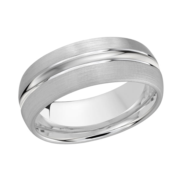 Style 12 Malo Wedding Band Solid Gold White