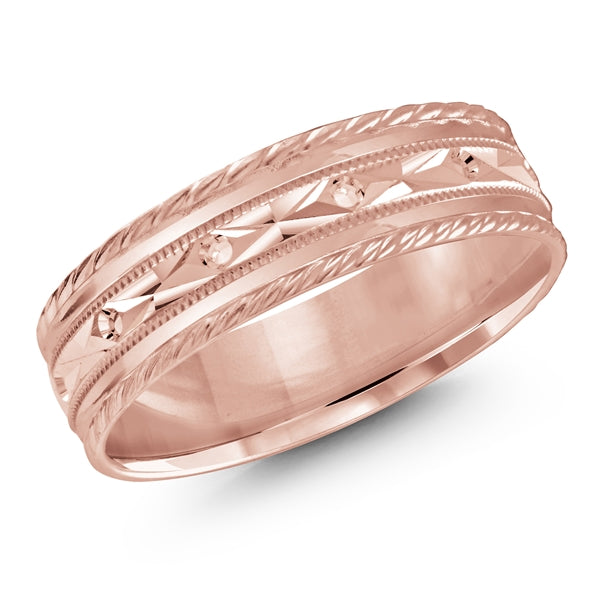 Style 26 Malo Wedding Band Solid Gold Rose