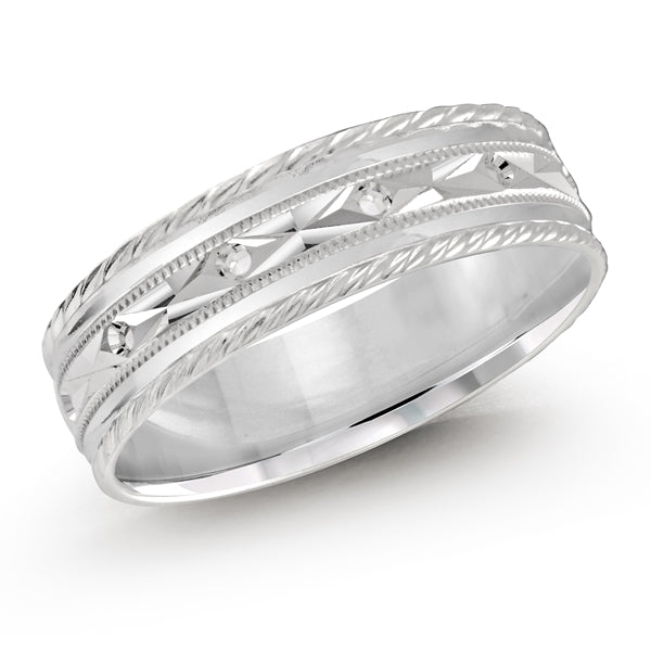 Style 26 Malo Wedding Band Solid Gold White