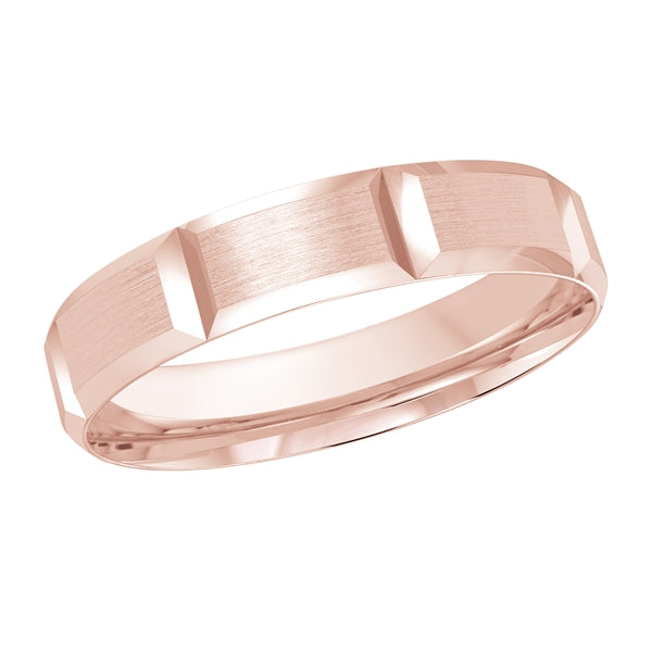 Style 027 Malo Wedding Band Solid Gold Rose