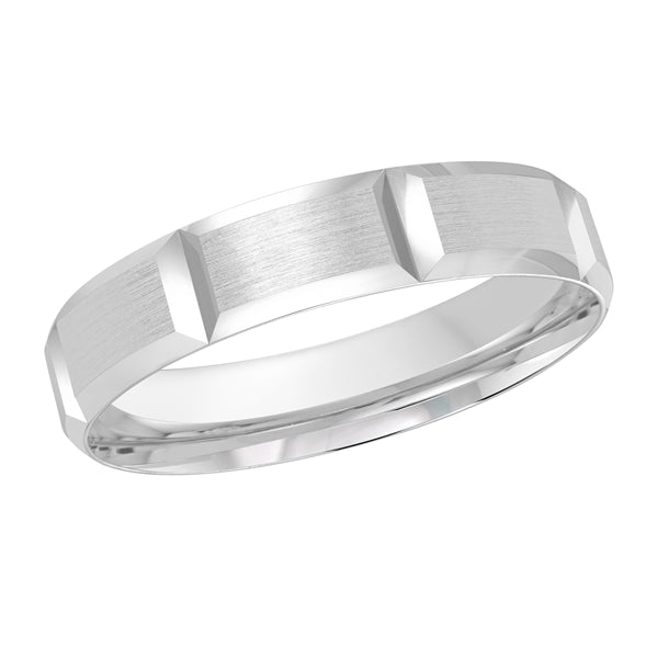Style 027 Malo Wedding Band Solid Gold White