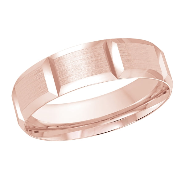 Style 28 Malo Wedding Band Solid Gold Rose