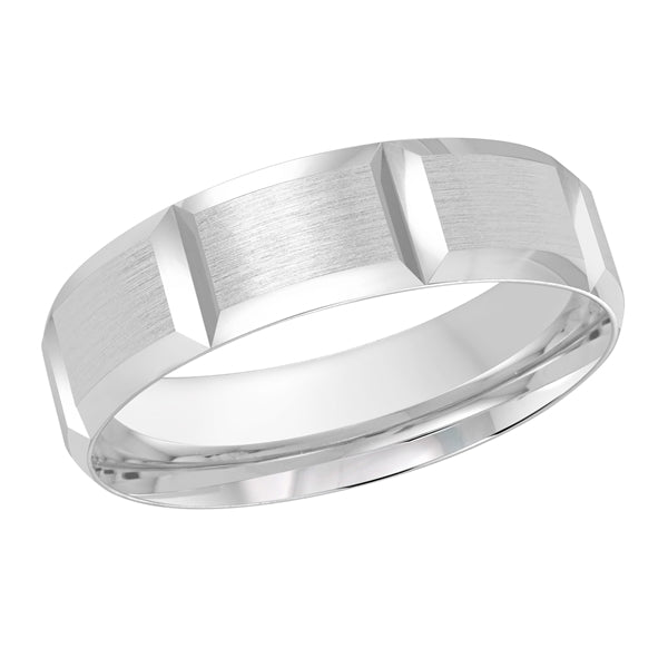 Style 28 Malo Wedding Band Solid Gold White