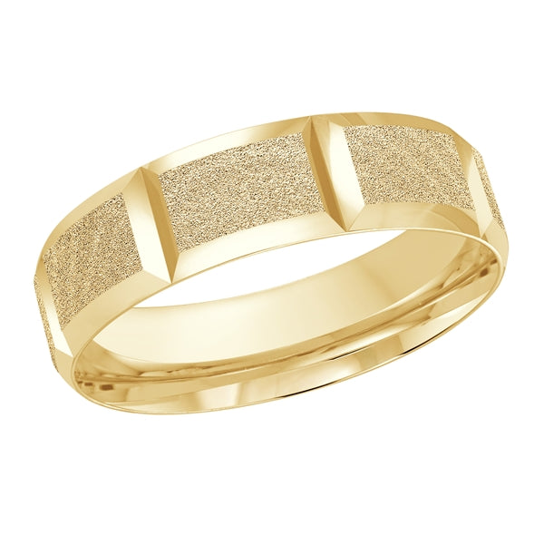 Style 28 Malo Wedding Band Solid Gold Yellow Roll Finish