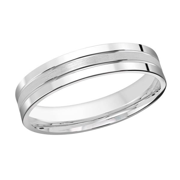 Style 29 Malo Wedding Band Solid Gold White