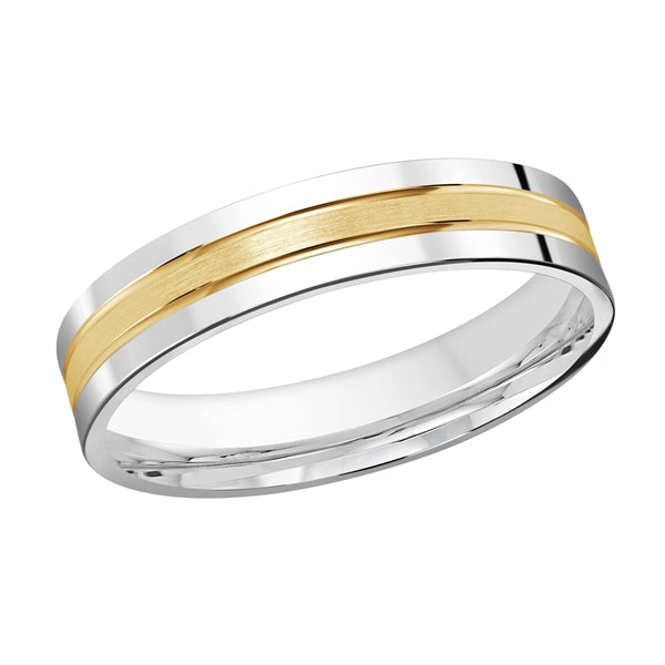 Style 29 Malo Wedding Band Solid Gold White Yellow