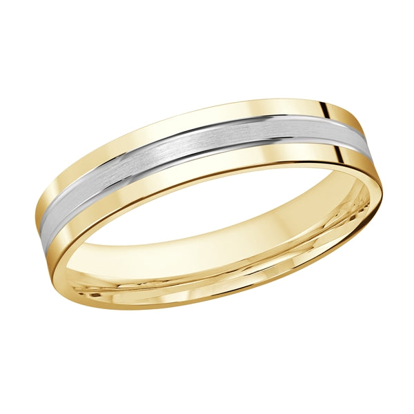 Style 29 Malo Wedding Band Solid Gold Yellow White