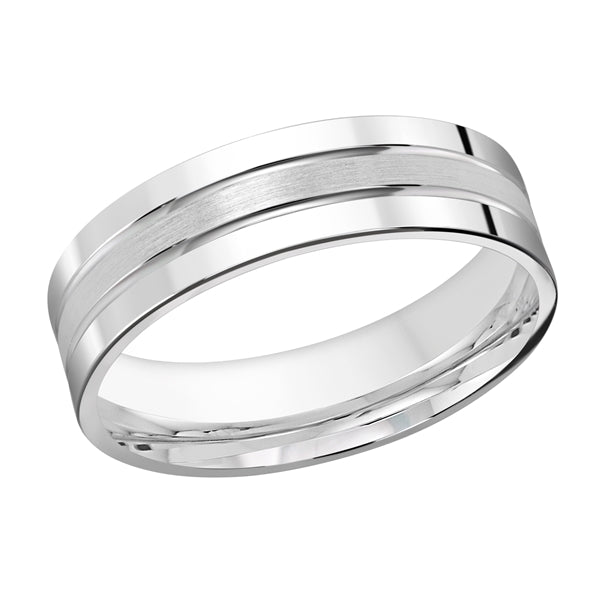 Style 30 Malo Wedding Band  Solid Gold White