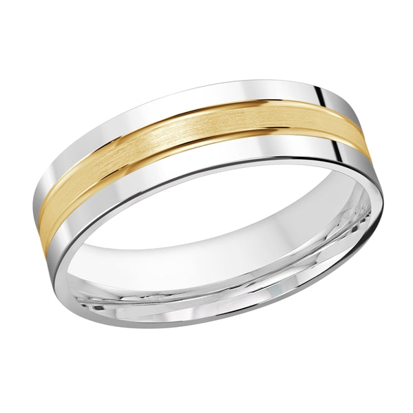 Style 30 Malo Wedding Band  Solid Gold White Yellow
