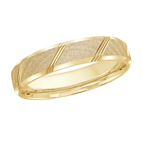 Style 31 Malo Wedding Band Solid Gold Yellow Roll Finish